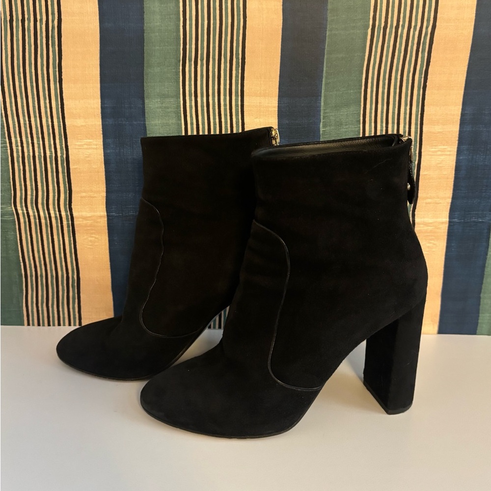 Louis Vuitton Black Suede Boots